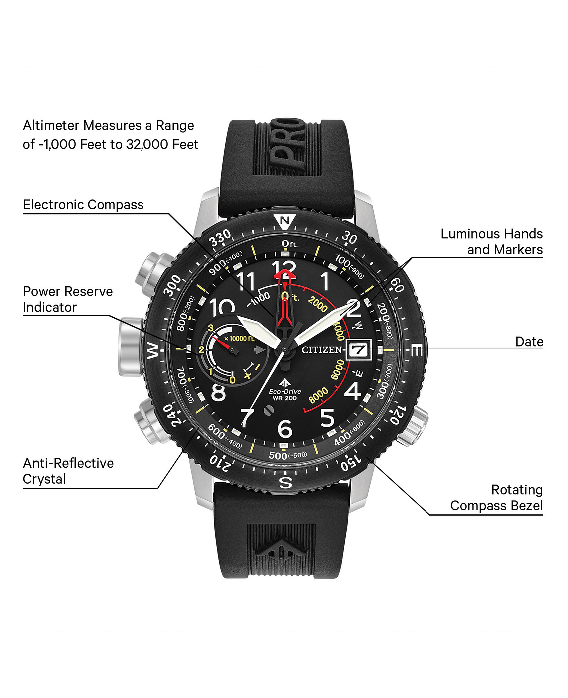 Promaster Altichron - Men's Black BN5058-07E Sports Watch | Citizen